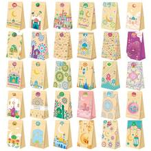 30 Assorted Paper Gift Bags With Eid Stickers, Ramadan Ramadan Party Favors, With Gift Tags, Suitable For Ramadan Ramadan Themed Party And Eid Events - Set - View 3