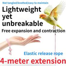 Adjustable Parrot Outdoor Harness Leash Anti-Fly Training Walking Rope For Budgie Cockatiel Sun Conure - Multicolor - View 6