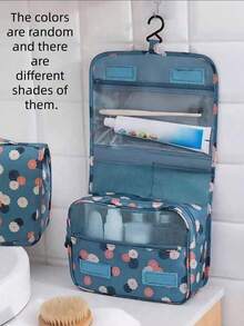 1 Multifunctional Travel Cosmetic Bag, Large Capacity Cosmetic Bag, Double-Layer Waterproof Storage Bag, PU Leather Cosmetic Bag, Portable Toiletry Bag, Travel Essential, Travel Accessories, Cruise Essential, Bathroom Storage Essential - Pink - View 12