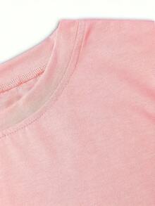 Women's Casual Short Sleeve T-Shirt - Rose - View 4