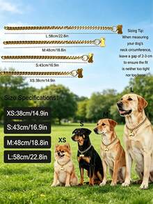 Collar de cadena personalizado y grabado para perros, cadena súper gruesa con placa de identificación con hueso desmontable, collar de mascota con nombre personalizado adecuado para perros pequeños, medianos y grandes - Multicolor - Ver 5