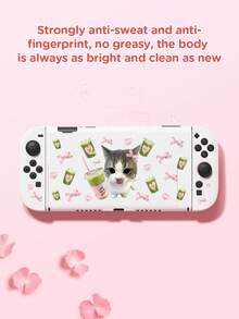 Accessories For Nintendo Switch, Cartoon Cat & Bow Design Compatible With Switch NS/Switch OLED/Switch Lite Protective Case, Storage Bag, Game Card Holder Case, Best Gift Compatible With Switch Players, Valentine's Day/Spring Romantic Gift - View 3