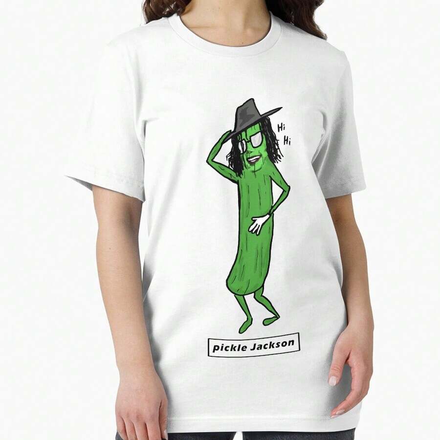 Pikle Jackson Essential T-Shirt Camiseta 100% Algodón Unisex - Playera Casual Premium de Corte Cómodo - Blanco - Ver 1