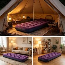 Blue Inflatable Air Mattress, Outdoor Picnic Rest Inflatable PVC Material Thickened Portable - Blue - View 1