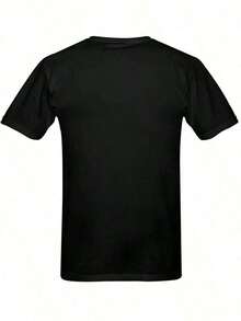 1 pieza "OMG, chicos, eso no es lo que dije" Camiseta gráfica divertida para hombres |     100% Algodón, Suave, Transpirable, Cuello Redondo, Manga Corta |     Perfecto para uso diario, actividades al aire libre y viajes. |     Casual, cómodo, ajuste para todo el día, 180g, 100% algodón. - Negro - Ver 3