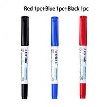 2/3/6pcs Double-Headed Frozen Marker Pens, Low-Temperature Storage Bag Marker, Black And Red Permanent Frozen Pens, Can Be Used For Cold Storage,Ice Bags, Food Bags, Glass, Refrigerators, Laboratory Marker Pens - Multicolor - View 11
