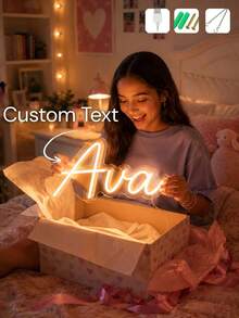 Biển đèn neon tên tùy chỉnh phong cách Boho ánh sáng ấm áp, đèn LED neon treo tường cá nhân hóa, đèn neon USB ánh sáng ấm, vật trang trí thẩm mỹ thời trang cho phòng ngủ, phòng khách, quán cà phê, phòng trẻ em, trang trí nhà cửa - Nhiều màu - Xem 2