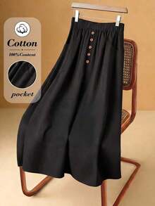 Women's Casual Retro White Skirt, Spring/Summer - Grey - View 7