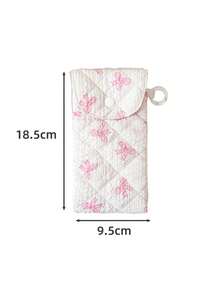 Quilted Floral Multi-Use Storage Bag, Portable Protective Organizer For Glasses & Hair Dryer - Multicolor - View 15