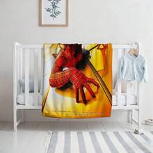 1pc S-Pider-Man Print Blanket,Retro Cartoon Style Throw Blanket,Cartoon Character Printed Blanket,All-Season Universal Nap Blanket,Character Home Decor Blanket,Modern Fashion Gift Suitable For Home Bedroom Bed Sofa Office Lunch Break Cover Picnic Blanket - Nhiều màu - Xem 4