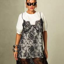 Women Long Dresses - Black and White - View 6