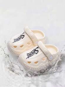 1 Pair Kids' Summer Soft Bottom Cartoon Cute Breathable Sandals, Suitable For Home & Outdoor Activities - White - View 1