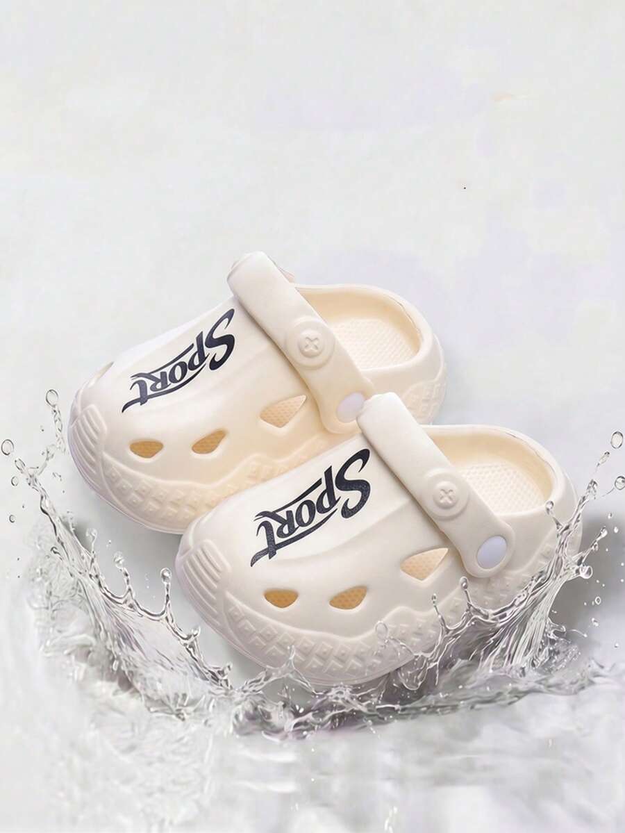 1 Pair Kids' Summer Soft Bottom Cartoon Cute Breathable Sandals, Suitable For Home & Outdoor Activities - White - View 1