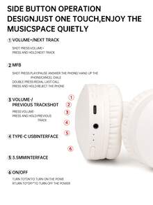 1pc Foldable Portable Wireless Earphones With Microphone, Suitable For Sports And Gaming - View 8