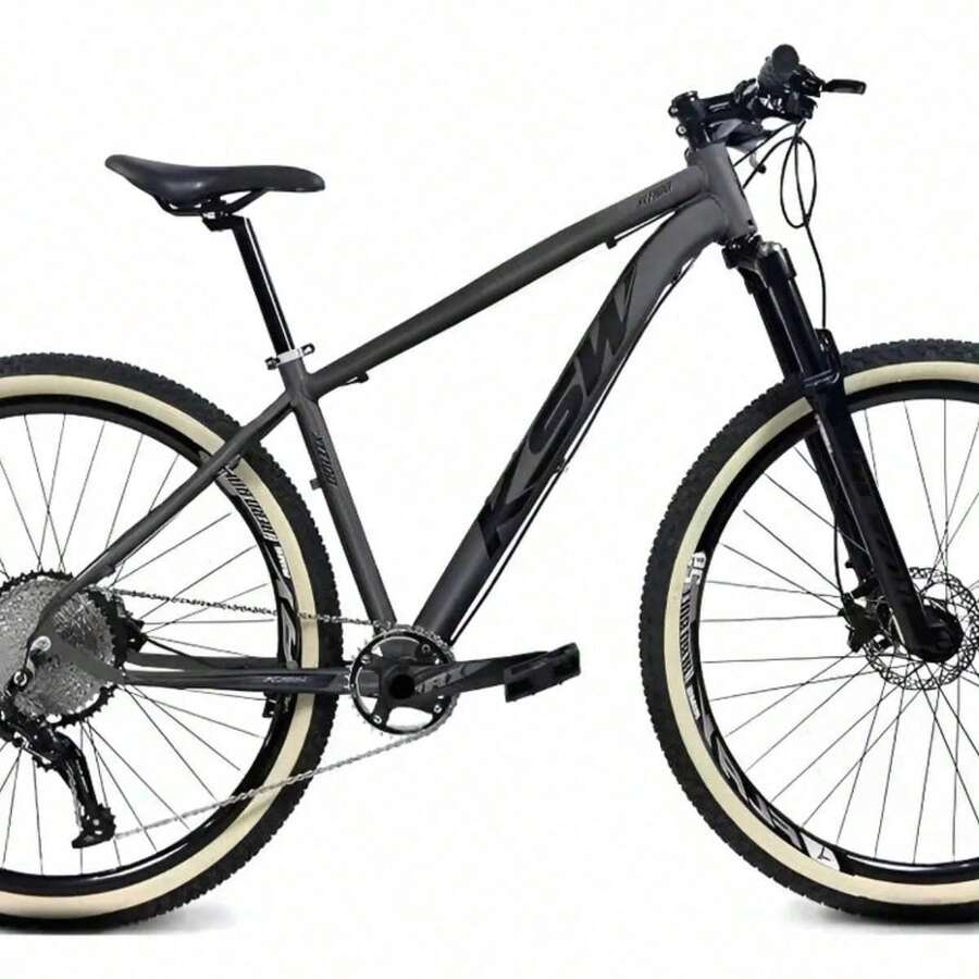 KSW 29-Inch Wheel Bicycle, 9 Speeds, Hydraulic Brakes, Lockout, And 11/40 Cassette. White Color. Frame Size 19. - 石墨 - 查看 1