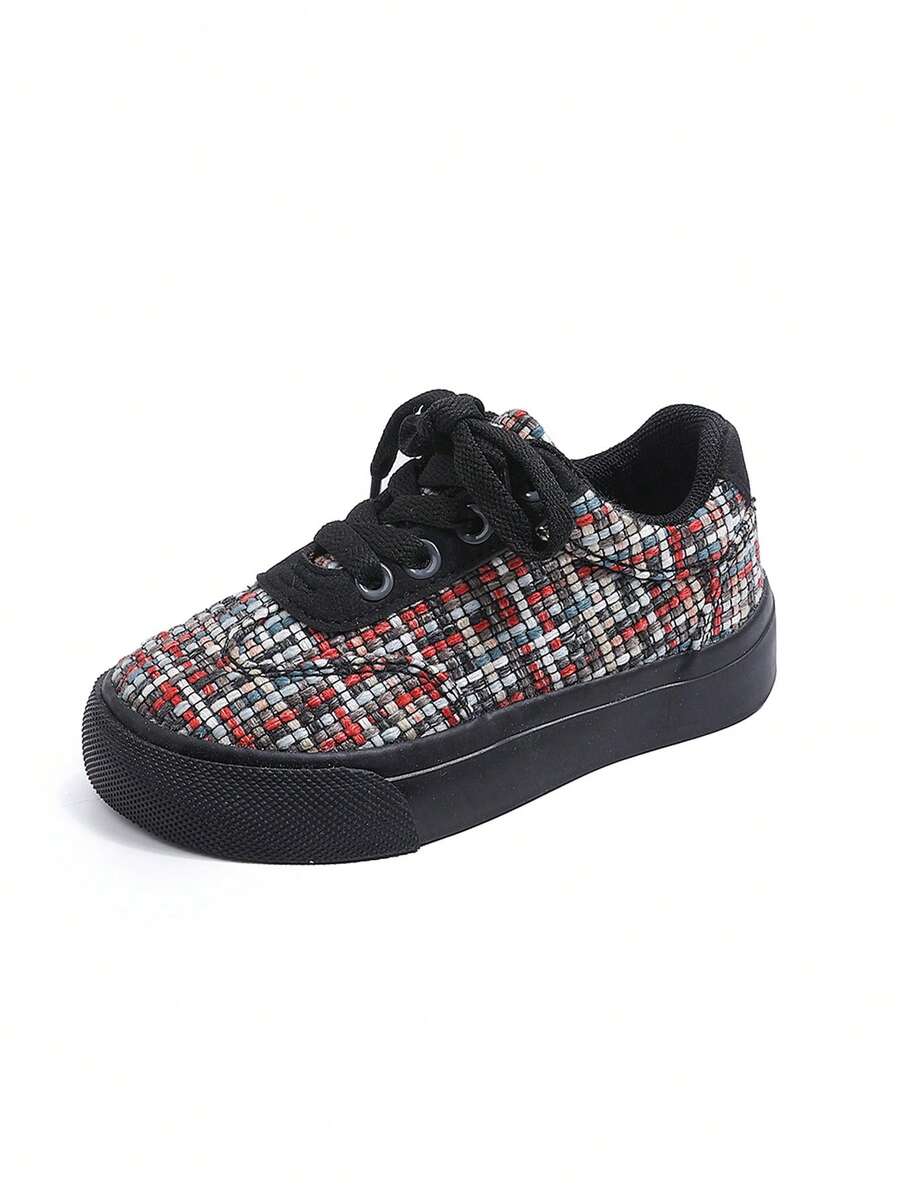 Pantofi sport din material textil confortabili pentru copii 2026, de înaltă calitate, respirabili, cu bot larg, pantofi casual pentru băieți și fete - Negru - Vizualizare 1