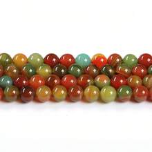 1 串 4/6/8/10/12 毫米天然玛瑙圆珠，促进智慧/脉轮平衡治疗石，适合 DIY 珠宝制作/手链/项链和其他珠宝配饰 - 彩色 - 查看 23