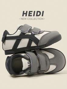 Kids' Shoes, Comfortable For Long Walks, Hook And Loop Design, Versatile For Daily Wear And School - Grey - View 4