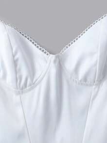Váy mini dây mảnh thanh lịch, dễ thương, quyến rũ, phong cách casual, phù hợp đi hẹn hò và mặc hàng ngày, lãng mạn - trắng - Xem 9