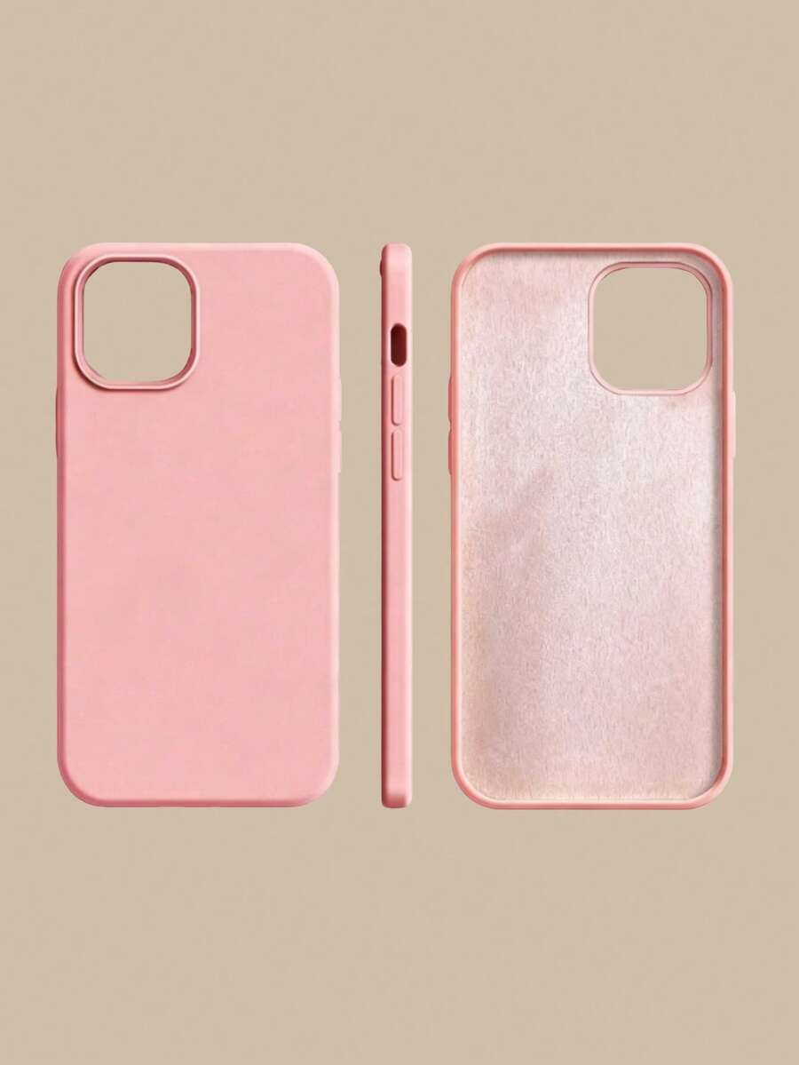 Ốp lưng điện thoại silicon lỏng dày 2.0mm, tương thích với Apple 16, 15, 14, 13, 12, 11 Pro Max, bảo vệ toàn thân. - Hồng - Xem 1