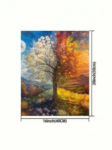 春秋DIY数码油画套装，1套，工艺品，无框油画套装，适用于卧室装饰和墙面艺术装饰，绘画方法简单有趣，无需绘画基础，实现您的绘画梦想，沉浸在缤纷多彩的世界中，每一笔都是自我表达，为生活增添浪漫气息，馈赠亲朋好友的最佳礼物，节日礼物，40*50厘米 - 多色 - 查看 3