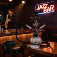 1pc Exquisite Round Barrel Shaped Water Pipe, High-End Double Tube Water Pipe, Exquisite Design | Beautiful And Atmospheric, Suitable For Party Use, Perfect Gift For Friends - one-size - View 1