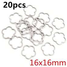 20pcs Small Flowers Charm Gold Stainless Steel Pendant Open Bezels Hollow Pressed Resin Frame Mold Bezel DIY Jewelry Making - Small Charms - View 14
