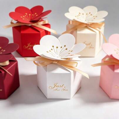 10 pezzi Confezione regalo con grafica floreale e slogan