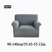 1 tấm bọc ghế sofa Jacquard, bọc ghế sofa sang trọng, dày dặn, co giãn, chống trượt, phù hợp cho phòng khách, phòng ngủ, ghế sofa ngoài trời, chống bám bẩn do thú cưng, thích hợp cho ghế sofa đơn hình chữ L và ghế sofa 1/2/3/4 chỗ ngồi, có thể giặt máy. - Màu xám đen - Xem 11