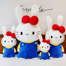 SANRIO 1件/2尺寸 兔子毛絨娃娃 45cm/17.72in 60cm/23.62in 可愛卡通柔軟毛絨娃娃枕頭 沙發靠墊 房間裝飾 女孩兒童青少年生日節日禮物 - 藍色 - 查看 3