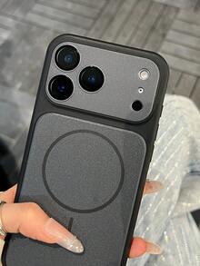 Funda de teléfono con carga inalámbrica, lente de doble color y carga magnética compatible con iPhone 17ProMax, 17Pro, 17, 16ProMax, 16Pro, 16, 15, 14, 13 Pro Max, cubierta protectora trasera con carga inalámbrica y lente - Negro - Ver 5