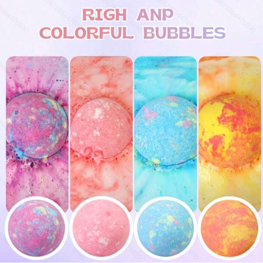 120g Plus Size Bath Bomb, Handmade Bubble Bath Ball Infused With Essential Oils, Ideal For Bubble Bath And Spa, Essential For Self-Care, Great Gift For Parents, Best Friends, Travel Essentials, Bathing Accessories