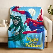 1pcs S Pidey And His Amazing Friends Fleece Blanket Versatile Multi-Purpose Soft Cozy Spider-Man Throw Blanket For Sofa Bed Living Room Couch Travel Camping Office Nap Car Decorative Warm Cartoon Plush Blanket Marvel Fans Gift - Nhiều màu - Xem 3