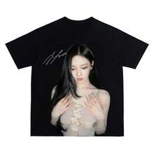 Ningzhuoyi - Pure Cotton Short-Sleeved T-Shirt, American Style, Direct Digital Print, Breathable, Round Neck, Retro American Style, Casual And Fashionable. - 黑色 - 查看 2
