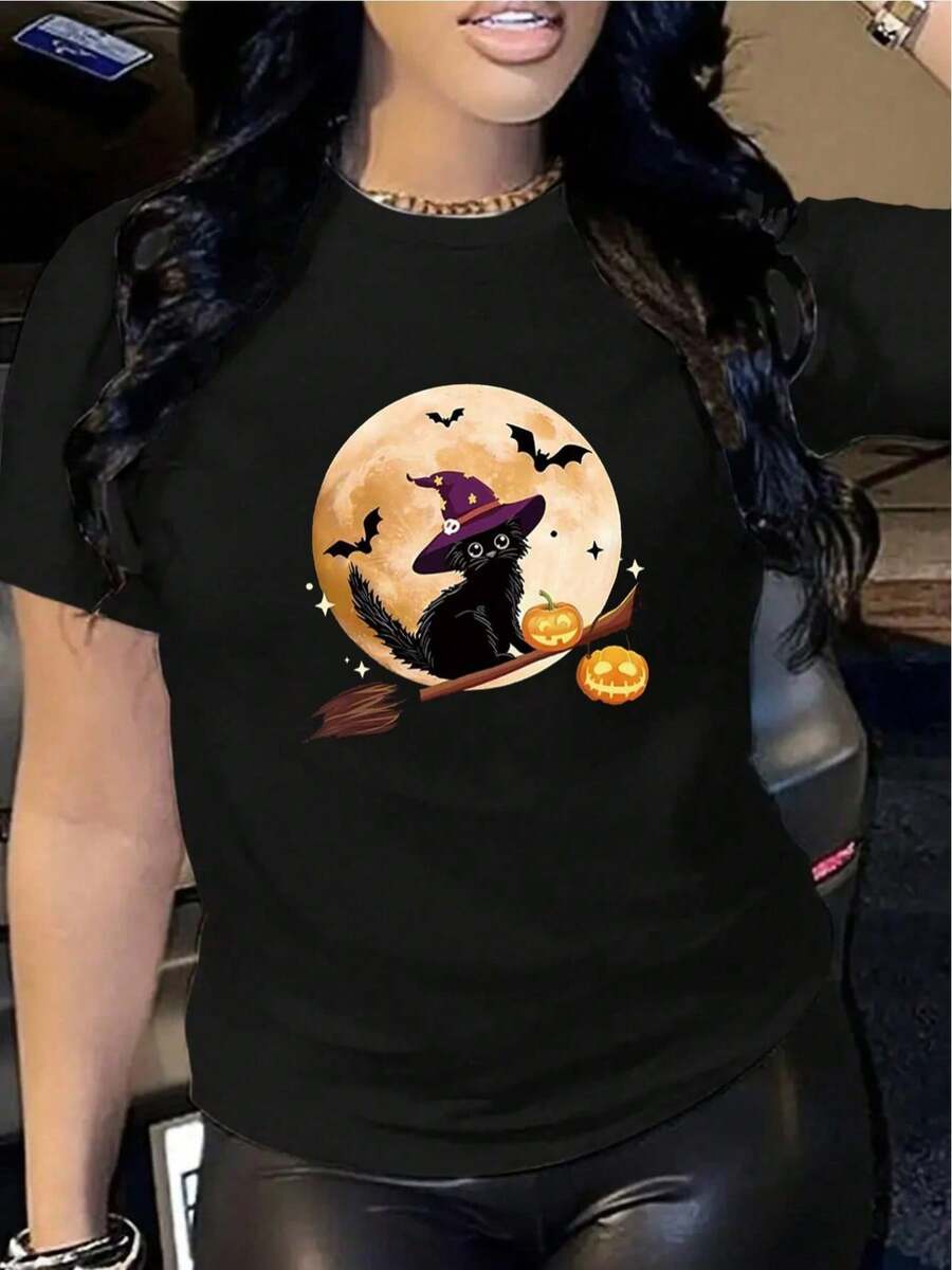 2026Camiseta con estampado de halloween2026 - Negro - Ver 1