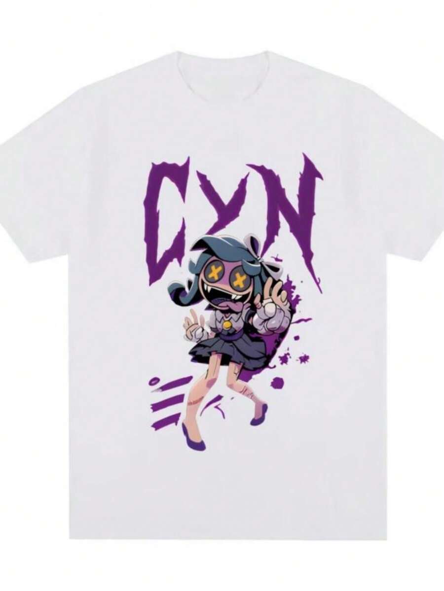 blusas para mujer Murders Drones - Cyn T-Shirt Harajuku Graphic Printing High Quality Tee-shirt Fashion pure Cotton FemaleMale O-neck Camisetas - Blanco - Ver 1