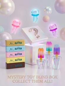 Juguete Misterioso Mágico: Colección de Arte de Medusas Caprichosas & Queso de Mantequilla & Paletas de Arcoíris Iridiscentes – Set de Juguete Ciego para Alivio del Estrés – Decoración de Escritorio Estética, Coleccionables Aleatorios, Regalo Sorpresa para Vacaciones/Fiestas/Cumpleaños para Amantes de los Colores, Best Seller - Multicolor - Ver 3