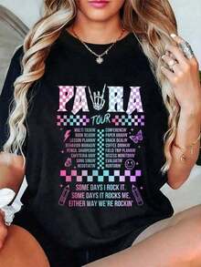 Women's Classic AEW Short-Sleeve Sports T-Shirt With Fun Design And Round Neck For Men And Women - Ideal For Summer. A Creative Gift - Perfect As A Wonderful Present For Father's Day, Mother's Day, Birthdays, Or Special Occasions. - 黑-1 - 查看 7