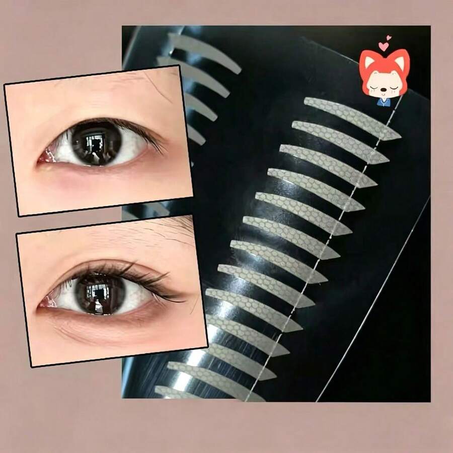 狐狸眼拉提眼皮貼，隱形自然無縫眼皮貼紙，適合女性，強力支撐下垂眼尾，局部微調化妝貼