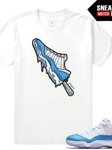 Camisetas de zapatillas que combinan con los Jordans 11 Low de UNC - Negro - Ver 1