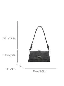 Nuevo Bolso de Mano de Moda con Decoración Metálica, Ideal para Fiestas, Salidas, Vacaciones, Compras y Uso Diario - Gris - Ver 7