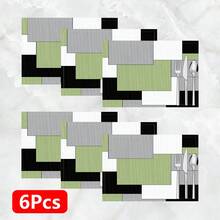 1 pièce/4 pièces/6 pièces/8 pièces, Décoration d'intérieur, Nappes de table en lin imprimées de motifs de style, Convient pour la table à manger, Décoration toutes saisons pour le printemps, l'été, l'automne, l'hiver, Nappes de table de style moderne lavables, Décoration de pièce, Nappes de table, Sous-verres, Nappes de table de cuisine et de salle à manger, Décoration de fête intérieure et extérieure, Décoration d'intérieur, Cadeau idéal - Multicolore - Voir 14