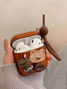 Casing Earphone Coffee Bean & Chocolate - Cincin Cokelat - Warna Kopi, Cocok Untuk AirPods Pro 2 Dan Casing Pelindung Apple 3/4 - MultiWarna - View 7