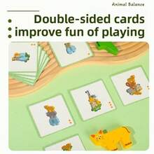 1 Set de Bloques de Madera con Animales, Juguetes de Apilamiento y Clasificación, Juguetes Educativos para Niños, Juguetes de Aprendizaje Preescolar para el Desarrollo de Habilidades Motoras Finas - Multicolor - Ver 4