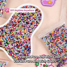 10,000pcs/Pack Mixed Color 2.6mm Small Beads, High Quality Fuse Beads Handmade Craft Supplies, Loose Beads For DIY Mosaic Puzzle, Non-Fading - [Approximately 10,000 Capsules] Mixed Colors Per Pack / Random Color - View 3