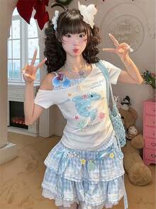Women Tops - Blue - View 1