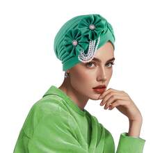 New Arrival, High-End, Elegant Solid Color Headband With Tangled Flower And Pearl Tassel Decor, Pearl Flower Design, Enhances Beauty And Liveliness, Suitable For Evening Gala, Birthday Party And Daily Wear - Multicolor - View 13