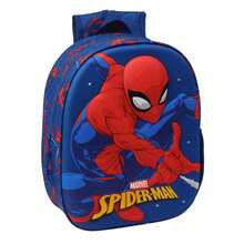 Safta Marvel | Spider-Man 3D School Backpack With Front LEDs, Padded Shoulder Straps And Top Handle, Side Bottle Pocket, Kids Back To School, One Size - Option 1 - View 2