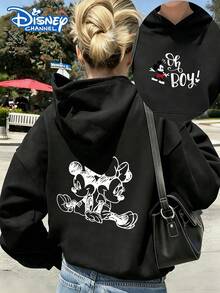 Disney Women's Sweatshirt, Hooded Sweatshirt Mickey Mouse, Minnie Mouse, Oh Boy! -- Disneys Disneyland Paris The Magic Kingdom Disneyesque The House Of Mouse Mickey Mouse Empire Modest Summer Outfits Take That T Shirt Summer Coord Tops For Women Summer Summer Clothes Women Summer Clothes Summer Tops Summer Tops Women Summer Co Ord Summer Top Summer Outfits White Top Black Top Holiday Outfits For Women Tops For Women Summer Holiday Gifts Valentine's Day Gifts Earth Day Gifts Oktoberfest Gifts Summer Bank Holiday Gifts - màu đen - Xem 1