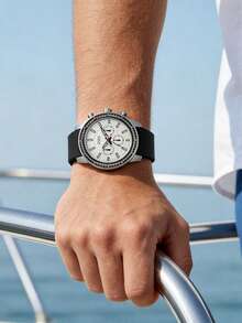 Đồng hồ thạch anh đa chức năng cổ điển, vỏ 46mm, hiển thị ngày, đồng hồ đeo tay thường ngày, GUESS W0802G1 - trắng - Xem 4